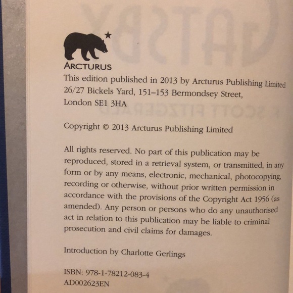 The Great Gatsby by F. Scott Fitzgerald Hardcover with Slip Case - Picture 5 of 6